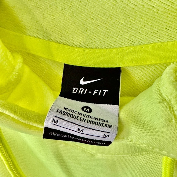 🔆 Nike Dri-Fit Neon Yellow Hoodie ✨ Women’s Medium - Picture 2 of 8